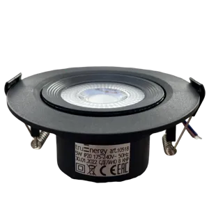 Cветильник светодиодный встраиваемый поворотный направленного света, круг, 5W, черный, т.м.TruEnergy в Минске - изображение Изображение: cветильник светодиодный встраиваемый поворотный направленного света, круг, 5w, черный, т.м.truenergy в Минске