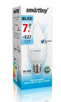 Картинка: лампа светодиодная (led) smartbuy-c37-07w/4000/e27  в Минске