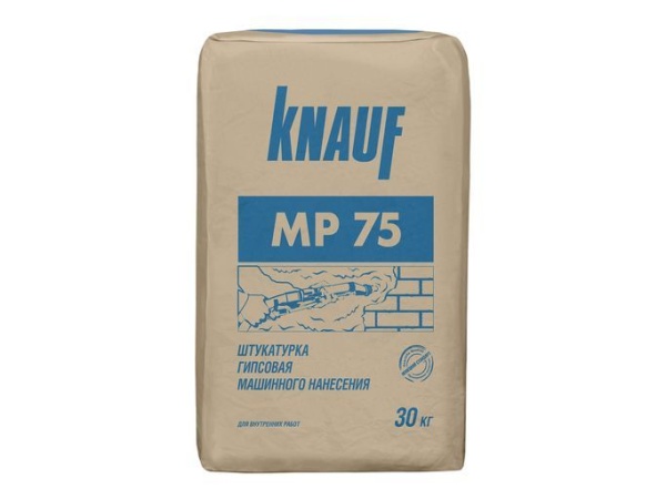 Картинка: штукатурка защ.отд. серая в м  гипсовая 1сс  1,25 "кнауф-мп75"  30кг (1пд/40 меш)   рб в Минске