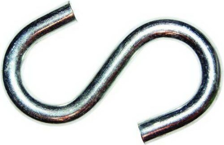 Крючок S-образный М 4, цинк (Китай) Крючок S-образный М 4, цинк (Китай)