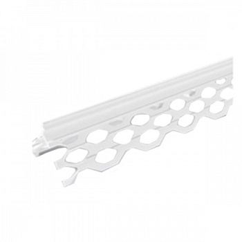 Уголок ПВХ для мокрых штукатурок '6' 2,5м (50шт/уп) (сетчатый)  в Минске - картинка Картинка: уголок пвх для мокрых штукатурок '6' 2,5м (50шт/уп) (сетчатый)  в Минске