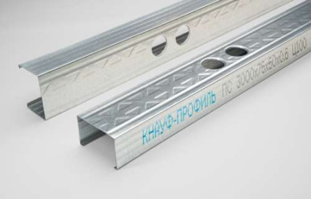 Профиль для гипсокартона Knauf ПС 75х50х0,6мм, 3м  в Минске - изображение Изображение: профиль для гипсокартона knauf пс 75х50х0,6мм, 3м  в Минске