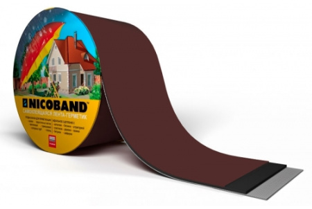 Лента герметизирующая  7,5смх3м самоклеящаяся NICOBAND (коричневая) в Минске - изображение Изображение: лента герметизирующая  7,5смх3м самоклеящаяся nicoband (коричневая) в Минске