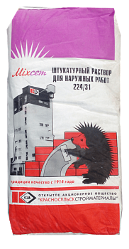 Смесь сухая штукатурная 224/31 Н (более 5мм) цементно-известковая,М75 F50 Пк3 St2 (мешок 25кг) в Минске - картинка Картинка: смесь сухая штукатурная 224/31 н (более 5мм) цементно-известковая,м75 f50 пк3 st2 (мешок 25кг) в Минске
