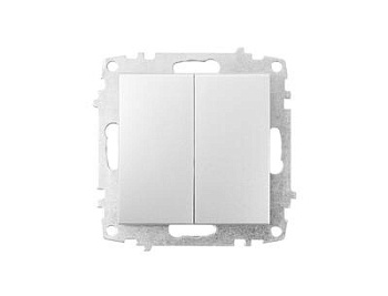 Картинка: выключатель zena vega 2-кл,серебро т.м.el-bi в Минске