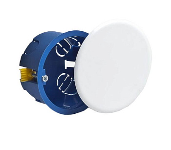 Картинка: коробка гск распр. с/п d=80мм,h=45 мм (пласт.лапки) (упак 90шт) т.м.кабельмаркет в Минске