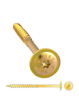 Шуруп 8х140мм  самонарезающий для дерева прессшайба(упак/50шт) Шуруп 8х140мм  самонарезающий для дерева прессшайба(упак/50шт)