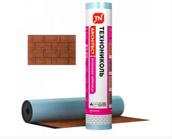 Картинка: черепица рулонная технониколь кирпичная кладка, красная (8 м2/рул) (25 рул/под) в Минске