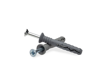 Дюбель с гвозд. шурупом 6х60 грибов., п/п (пакет 10шт) Дюбель с гвозд. шурупом 6х60 грибов., п/п (пакет 10шт)