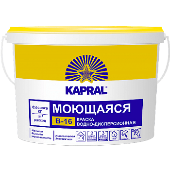 Краска ВД «Капрал В-16» ведро 15 кг в Минске - картинка Картинка: краска вд «капрал в-16» ведро 15 кг в Минске