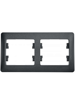Картинка: рамка glossa 2-пост, гориз. антрацит т.м.schneider electric в Минске