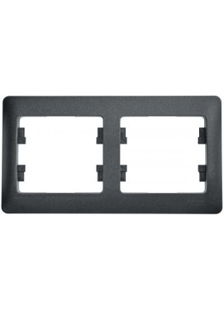 Изображение: рамка glossa 2-пост, гориз. антрацит т.м.schneider electric в Минске