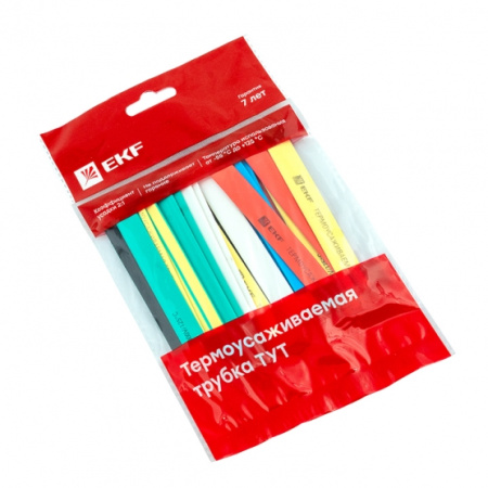 Трубка термоусаживаемая  ТУТ 16/8 набор:7 цветов по 3шт. 100мм. EKF PROxima в Минске - изображение Изображение: трубка термоусаживаемая  тут 16/8 набор:7 цветов по 3шт. 100мм. ekf proxima в Минске