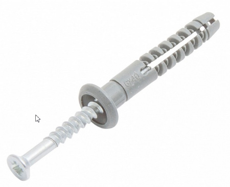 Дюбель-гвоздь 6х40 потай п/п, в коробке с окном ЕКТ  (упак/180шт) Дюбель-гвоздь 6х40 потай п/п, в коробке с окном ЕКТ  (упак/180шт)