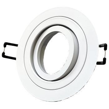 Картинка: светильник встраиваемый поворотный под лампу gu5.3, алюминий, круг, белый, ip20, trueenergy    в Минске