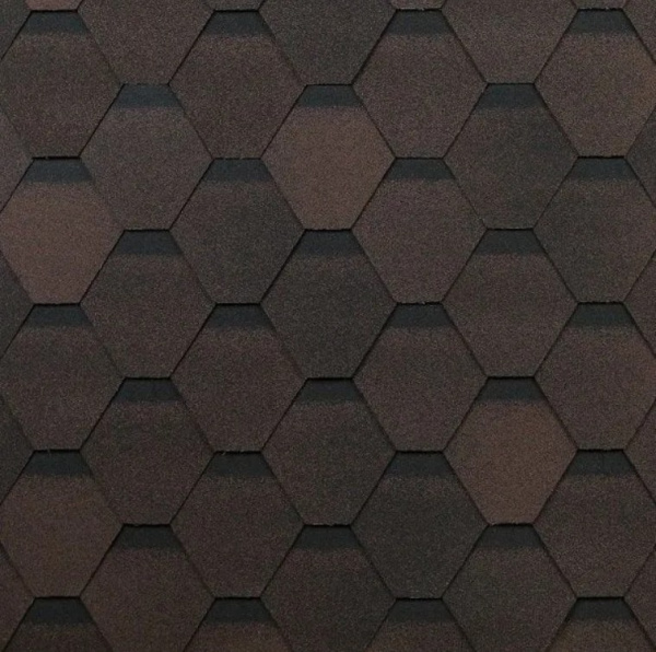 Черепица гибкая ТЕХНОНИКОЛЬ коньково-карнизная, Коричневый оптима (5 м2/уп)  в Минске - изображение Изображение: черепица гибкая технониколь коньково-карнизная, коричневый оптима (5 м2/уп)  в Минске