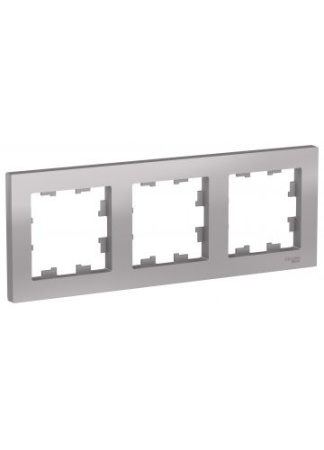 Изображение: рамка  atlasdesign 3-пост. универ. (алюминий) т.м.schneider electric в Минске