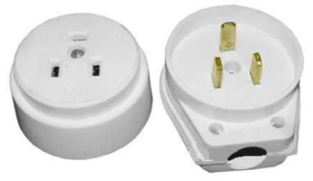 Разъем РШ-ВШ 32А 250В 2Р+РЕ ОУ (белый) TDM  в Минске - изображение Изображение: разъем рш-вш 32а 250в 2р+ре оу (белый) tdm  в Минске