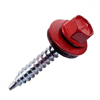 Саморез кровельный 4,8х29 RAL3005 винно-красный (контейнер/250 шт) Саморез кровельный 4,8х29 RAL3005 винно-красный (контейнер/250 шт)