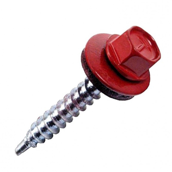 Саморез кровельный 4,8х29 RAL3005 винно-красный (контейнер/250 шт) Саморез кровельный 4,8х29 RAL3005 винно-красный (контейнер/250 шт)