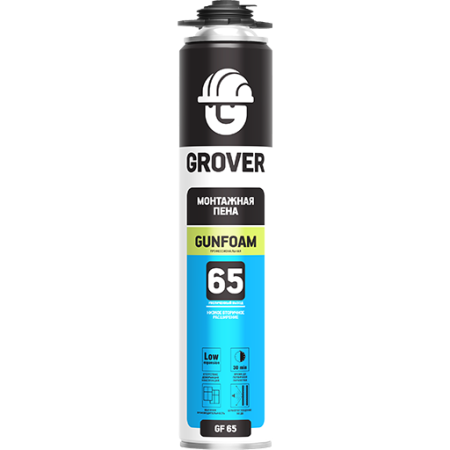 Пена профессиональная монтажная GF 65  баллон 870 мл.  Пена профессиональная монтажная GF 65  баллон 870 мл.