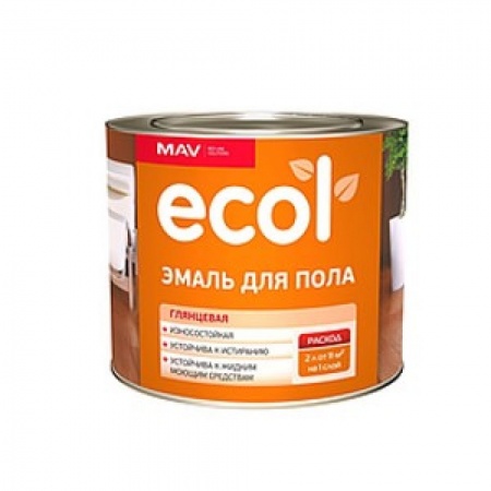 Изображение: эмаль ecol для пола (пф-266) светло-коричневая-1 глянцевая 2,4л (2кг) в Минске