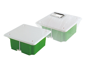 Картинка: коробка распаячная сп 92х92х45мм крышка, метал.лапки,ip20  tdm в Минске