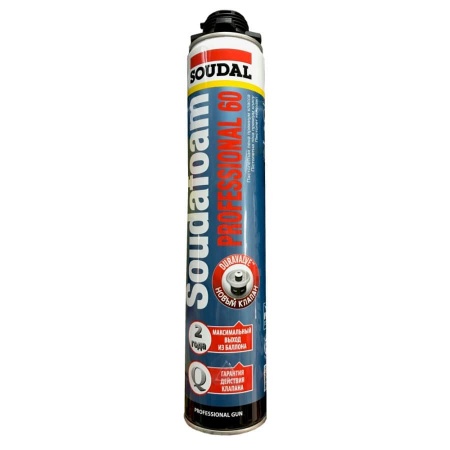 Монтажная пена пистолетная "Soudal" Soudafoam PROFESSIONAL 60 750 мл  РОССИЯ Монтажная пена пистолетная "Soudal" Soudafoam PROFESSIONAL 60 750 мл  РОССИЯ