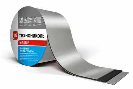 Лента герметизирующая  15смх3м самоклеящаяся NICOBAND (серебристая) в Минске - изображение Изображение: лента герметизирующая  15смх3м самоклеящаяся nicoband (серебристая) в Минске