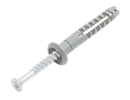 Дюбель быстрого монтажа 8х60 с гвоздевым шурупом, потай. п/п (упак 100шт) Дюбель быстрого монтажа 8х60 с гвоздевым шурупом, потай. п/п (упак 100шт)