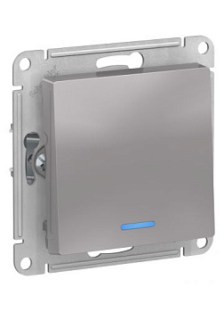 Картинка: выключатель atlasdesign atn000313 с подсв. (алюминий)  т.м.schneider electric в Минске